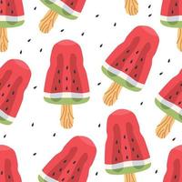 Seamless vector pattern of watermelon slices for print design