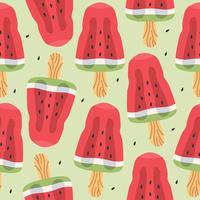 Seamless vector pattern of watermelon slices for print design