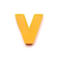 Magnetic lowercase letter V photo