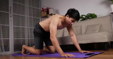 Man Using Phone and Doing Push Up video