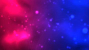 Blue and red space floating particles background photo