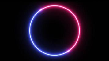 Neon glowing flow circle background photo