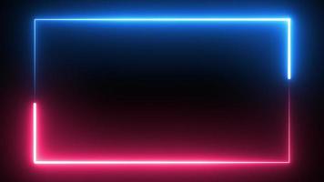 Saber neon glow color flowing rectangle background photo