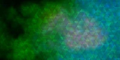 Light Blue, Green vector pattern with lines, triangles.