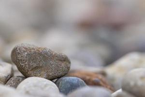 Close up shot of colorful rocks at the beach photo