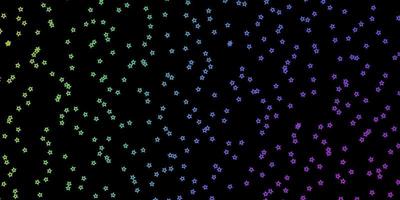 Dark Multicolor vector layout with bright stars.