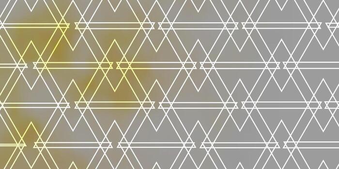 Telón de fondo de vector naranja claro con líneas, triángulos.