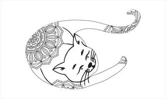 Cat Coloring Book for Cat Lovers. vector