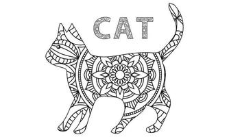 cat coloring book for cat lovers vector