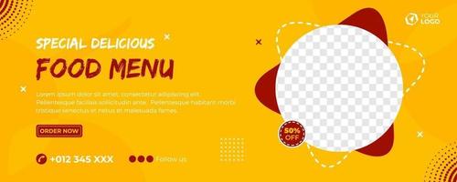 food banner template vector