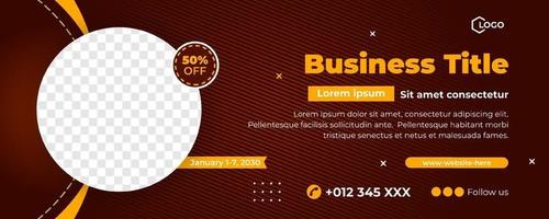 Business food banner template vector