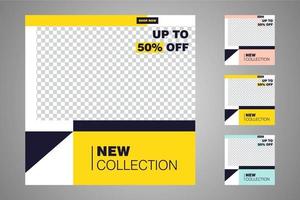 Suitable for social media posts templates and web or internet ads. vector