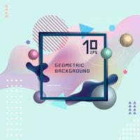 Abstract template colorful fluid shapes and geometric background vector