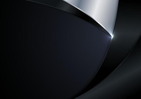 Luxury template abstract black silver curve light blue background
