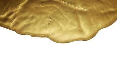 texture of splashing gold water on white background photo