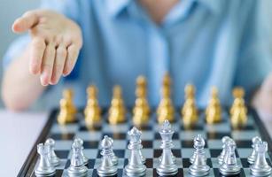 Business concept with chess board photo