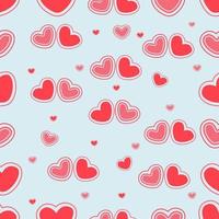 seamless pattern with love and rainbow pattern vector