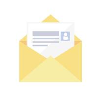open envelope with sheet vector