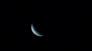 der Mond in dunkler Nacht Zeitraffer video