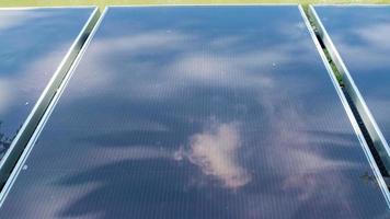 Solar Panel with Reflection of Cloud and Tree Time Lapse video