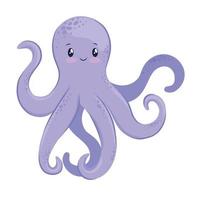 cute octopus animal vector