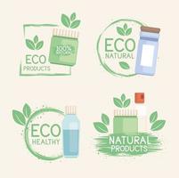 eco products cosmetics vector