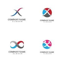 X Letter Logo Template vector icon illustration design