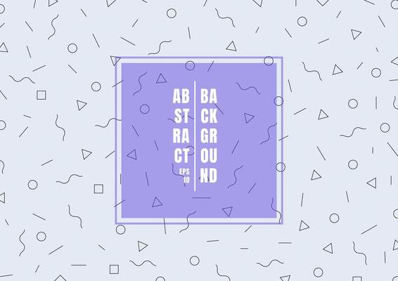geometric pattern flat thin line style on light blue background