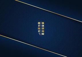 Abstract diagonal lines dark blue gradient background golden line vector