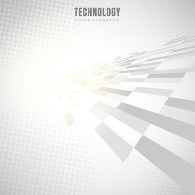 Abstract geometric white and gray rectangle background halftone