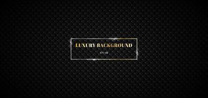 Abstract luxury black squares pattern golden dots dark background vector