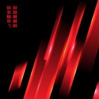 Abstract red color light oblique line technology black background vector