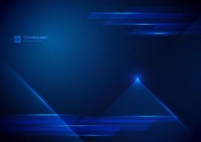 Abstract technology blue light ray diagonal stripes blue background. vector