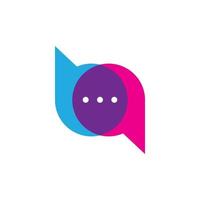 plantilla de logotipo de mensaje de chat de burbuja