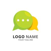 Bubble chat message logo template vector