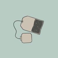 Vector hand drawn tea bag illustration