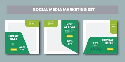 Social media feed editable template vector