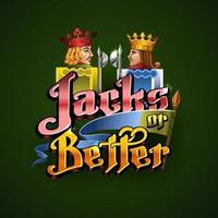 jack logo o mejor póquer. casino, juego vector