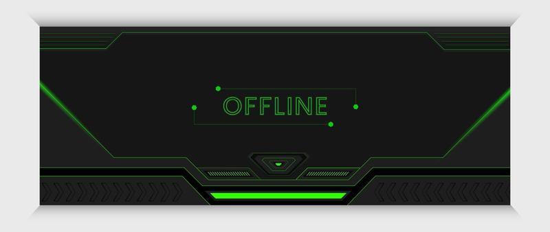 futuristic green and black gaming banner and cover design template