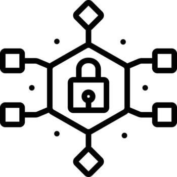Line icon for data encryption vector