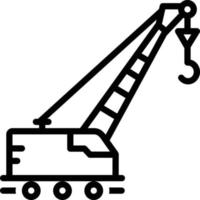 Line icon for lifting crane vector