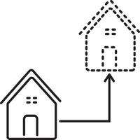 Line icon for relocate vector