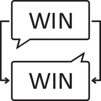 Line icon for win win negotiation vector