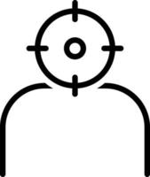 Line icon for headshot vector