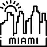 Line icon for miami vector