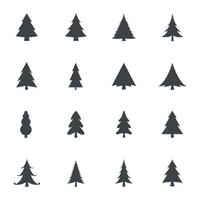 Christmas tree icons. Vector illustration