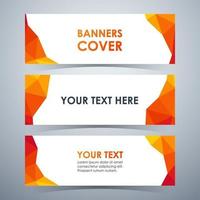 Low poly banners  design. cover for text. Vector illustration