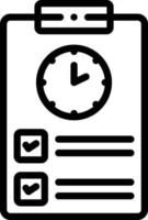 Line icon for timesheet vector