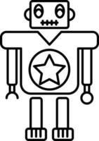 Line icon for toy machine vector