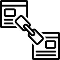 Line icon for back link optimization vector